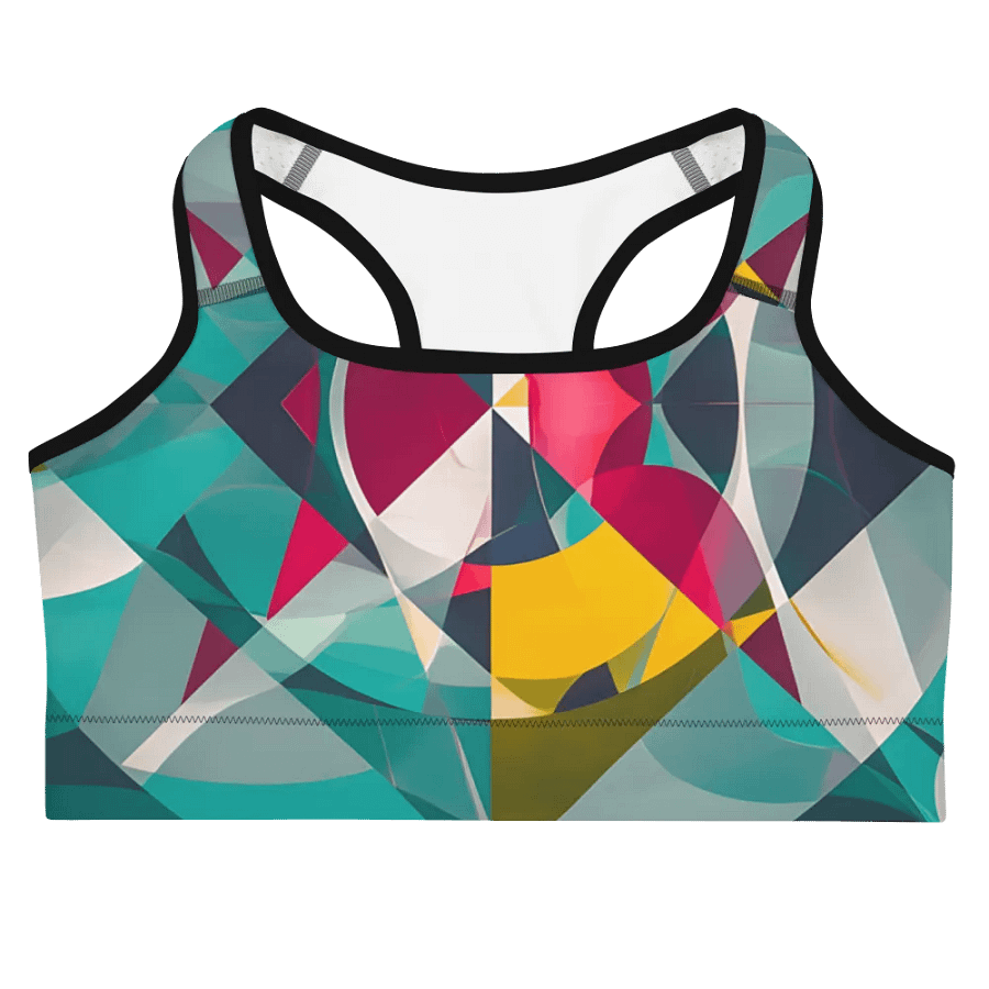 Abstract Lithographic Pattern Design Sports Bra - V9 product image (3)
