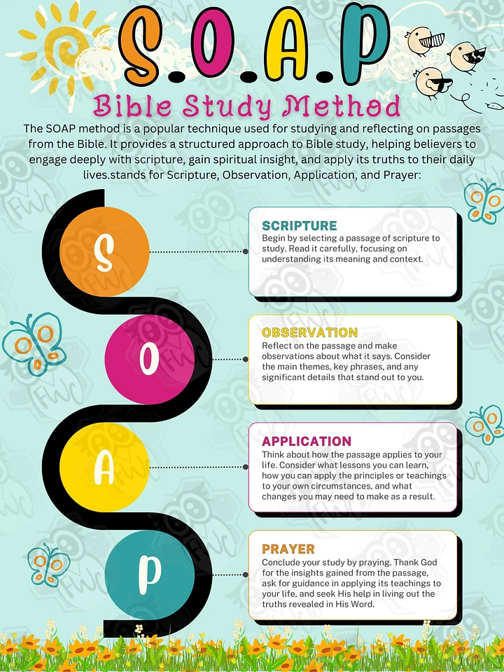 3 Pack Printable S.O.A.P Bible Study Method product image (2)