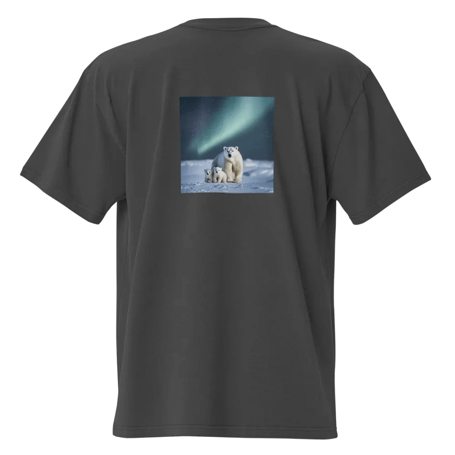 Aurora Borealis Polar Bear Oversized Tee product image (2)