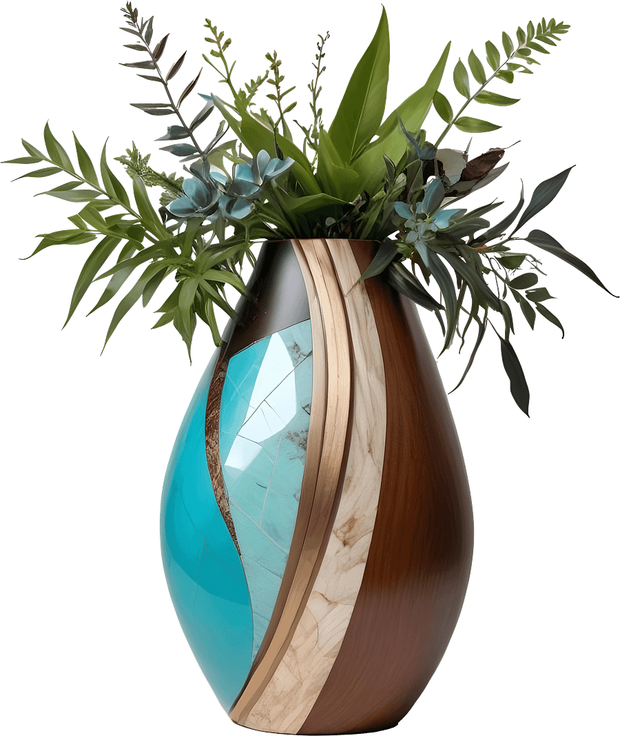 Collection song of the waves Art Deco Vase, PNG product image (1)
