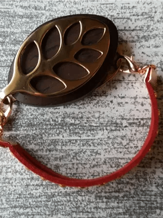 Berry Faux Suede Stud Bracelet | Handmade Accessory for Bellabeat Leaf Urban & Ivy product image (2)