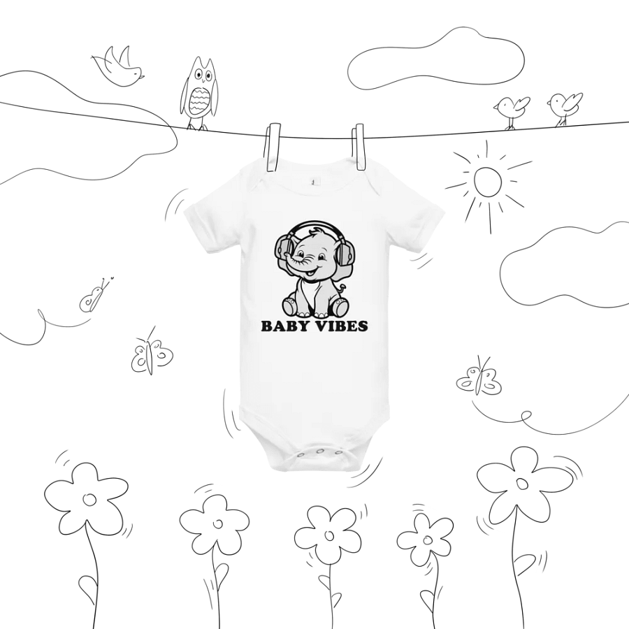 Baby Vibes Elephant Onesie product image (9)