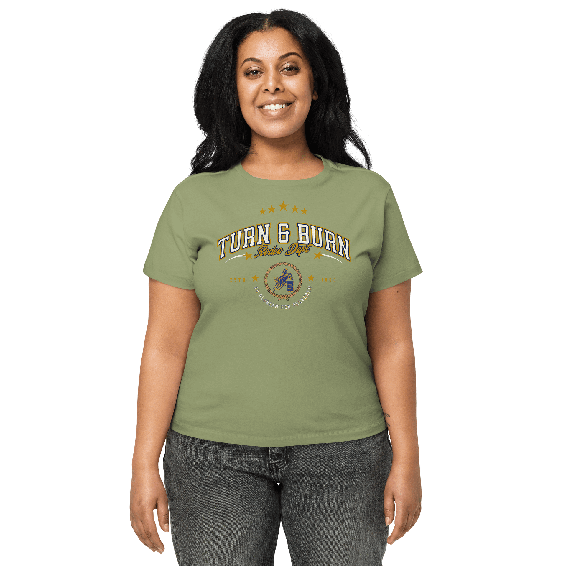 TURN & BURN – Women’s High-Waisted Tee product image (3)