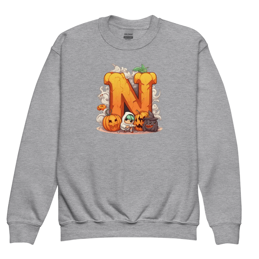 Cute Halloween Monogram Letter N Sweatshirt product image (3)