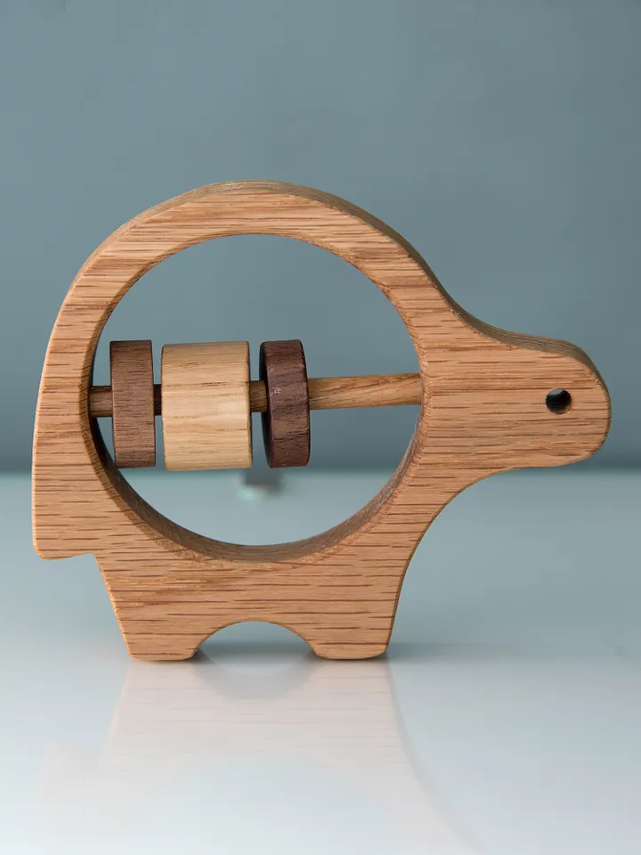 Tortoise Wooden Baby Rattle Toy | Digital Plans product image (2)