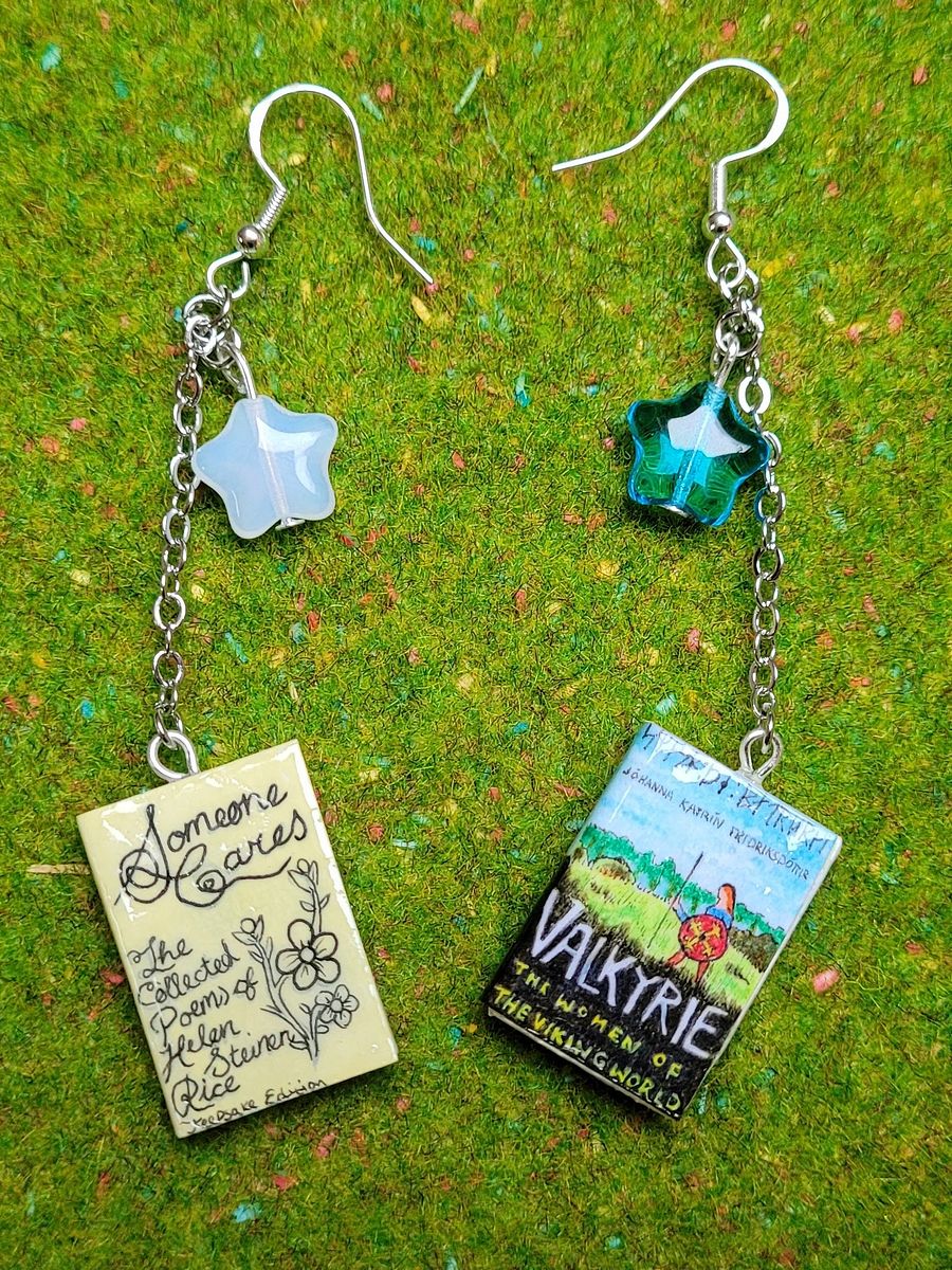 Book Earrings - choose your own design! product image (2)