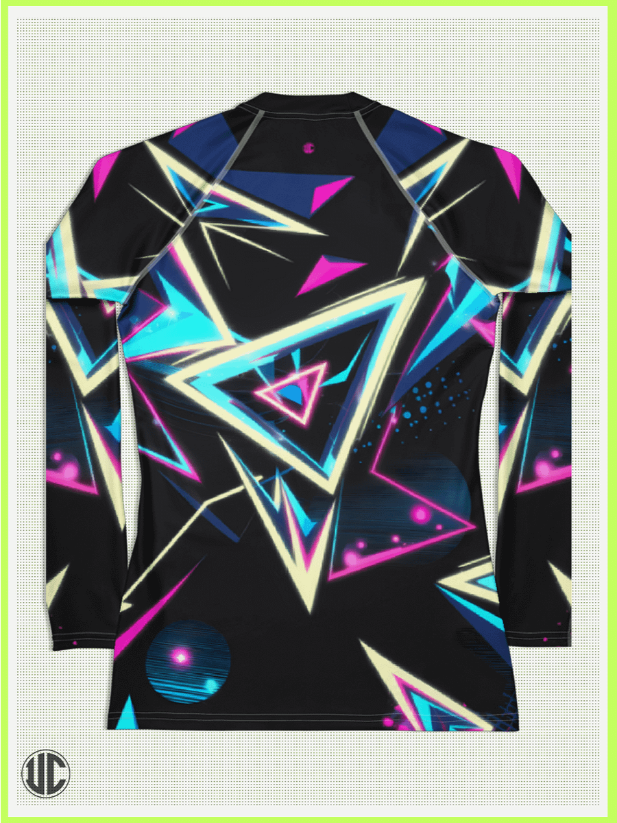Electric ’80s Neon – Women’s Rash Guard product image (5)