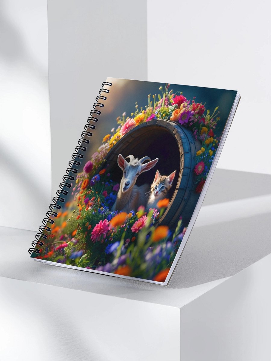 Floral Barrel Hideaway Spiral Notebook product image (3)