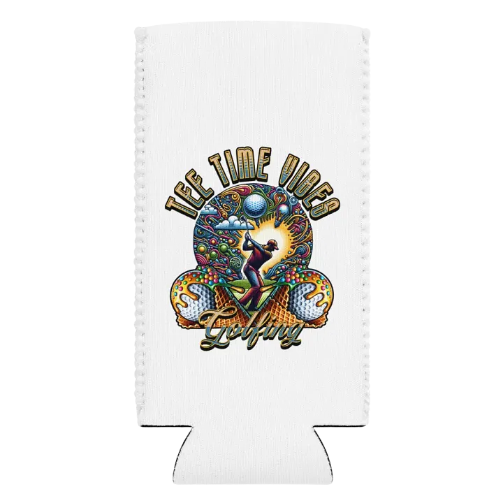 Tee Time Vibes Golfing Can Cooler product image (1)
