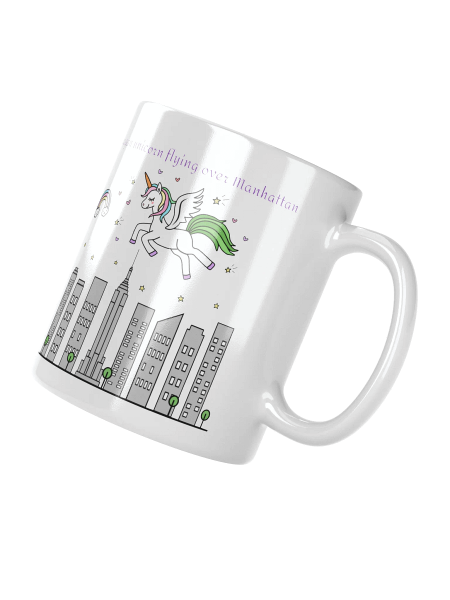 “Vegan Unicorn Flying Over Manhattan” Coffee or Tea Mug product image (2)