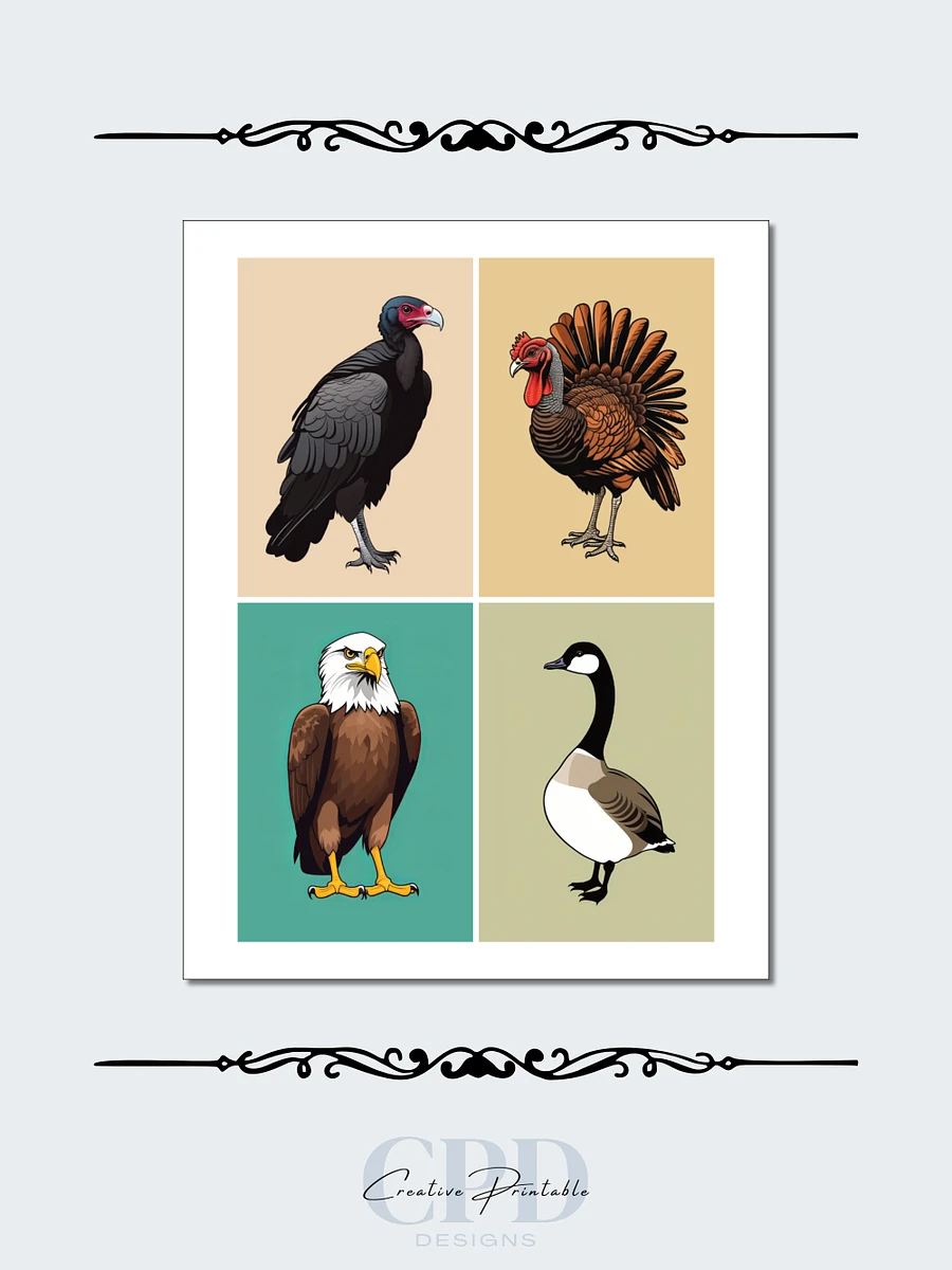 Printable Memory Card Game - Woodland Animals And Birds Bundle product image (7)