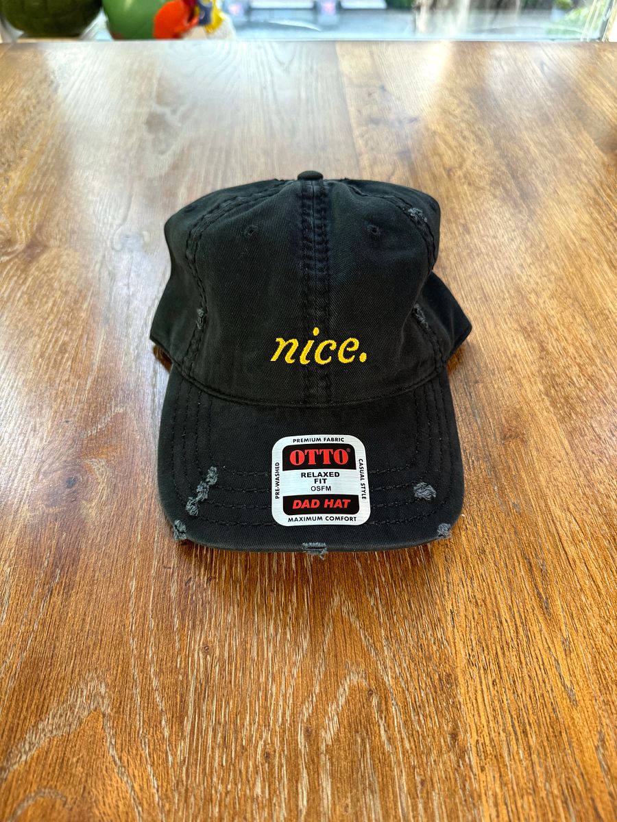 Distressed 'Nice.' Signature Dad Hat product image (2)
