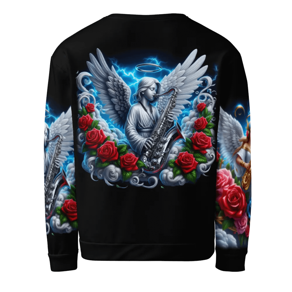 Angels making Music with a Saxophone - All-Over Unisex Sweatshirt #31 product image (2)