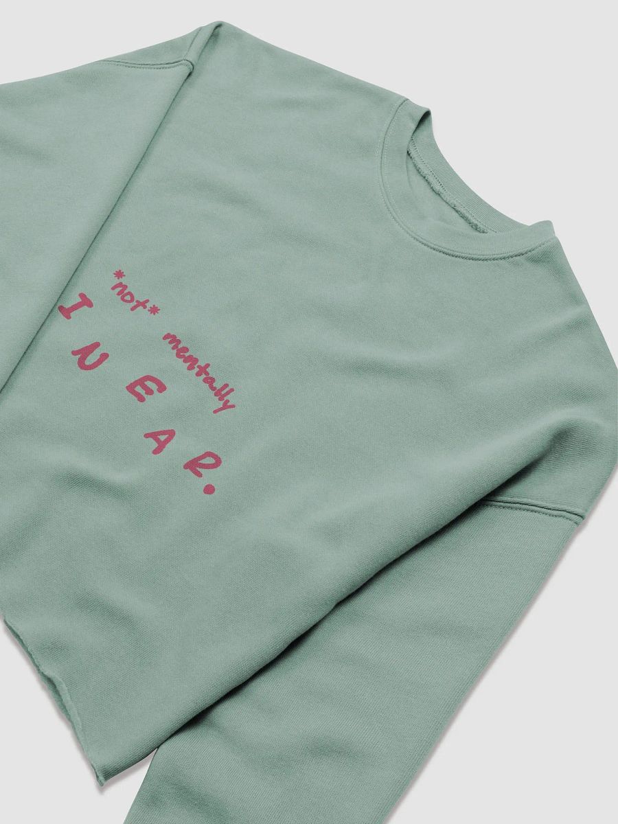 *not* mentally linear (fuchsia design) Women's Fleece Crop Sweatshirt product image (13)