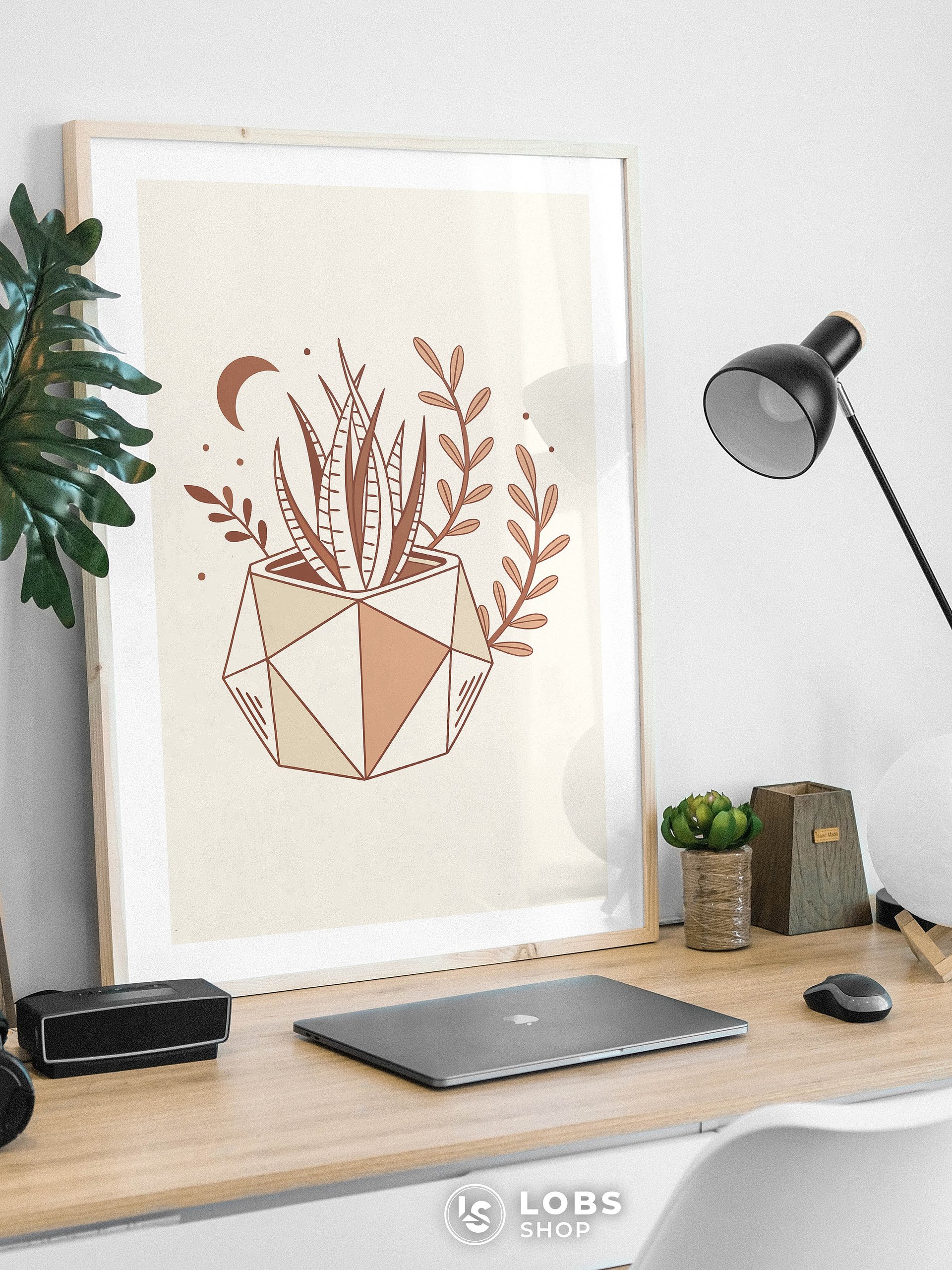 Desert Flora Printable Wall Art – Stunning Succulent Design for Modern Home Decor Enthusiasts product image (1)