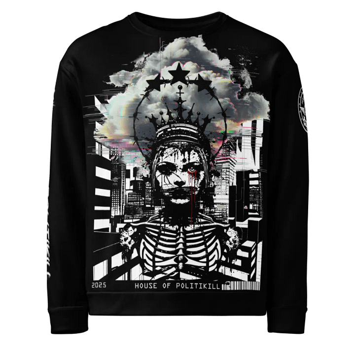 DIGITAL GLITCH QUEEN UNISEX STATEMENT SWEATTSHIRT product image (1)