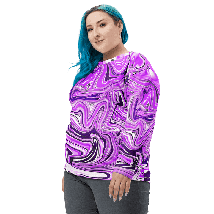 Sweatshirt - Purple Digital Fluid Art product image (1)