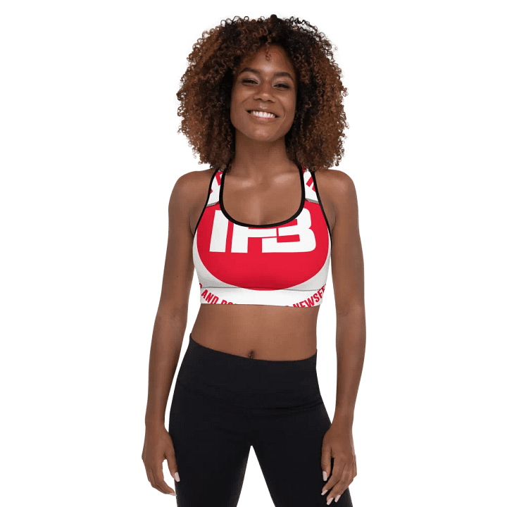 IFBNewsfeed.Org's All-Over Print Padded Sports Bra product image (2)