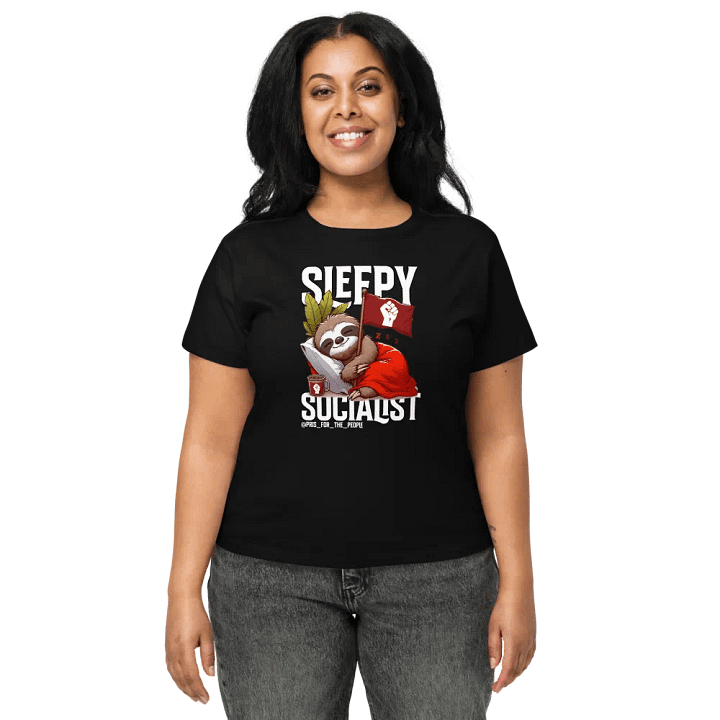 Pris- Sleepy Socialist Cotton Heritage Women's High-Waisted Tee product image (1)