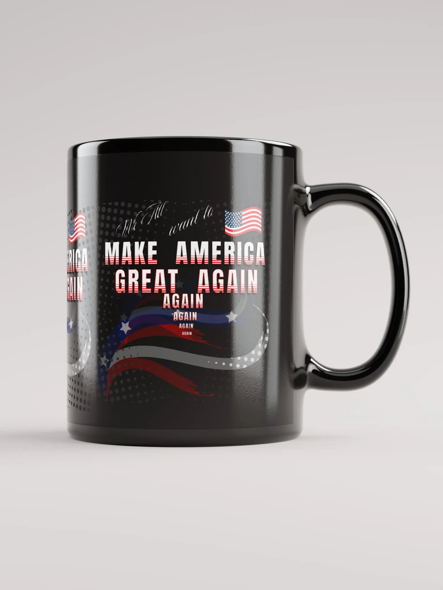 Black Mug Make America Great Again for Patriots dads moms product image (1)