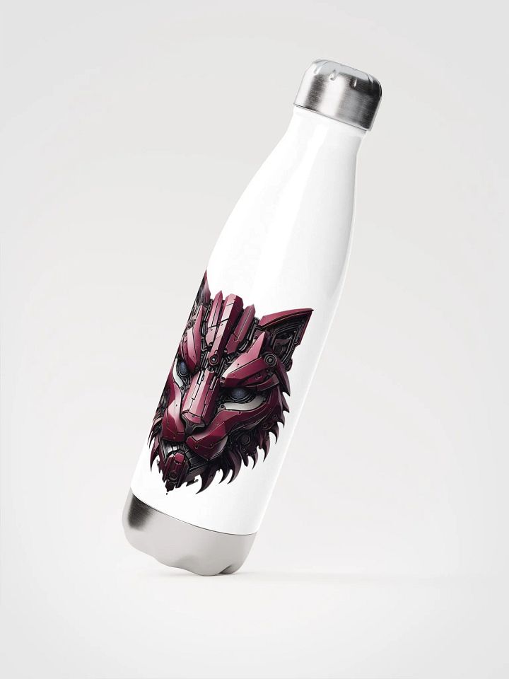 Stainless Steel Water Bottle with Iron Cat Robot Design – Stylish and Durable! product image (2)