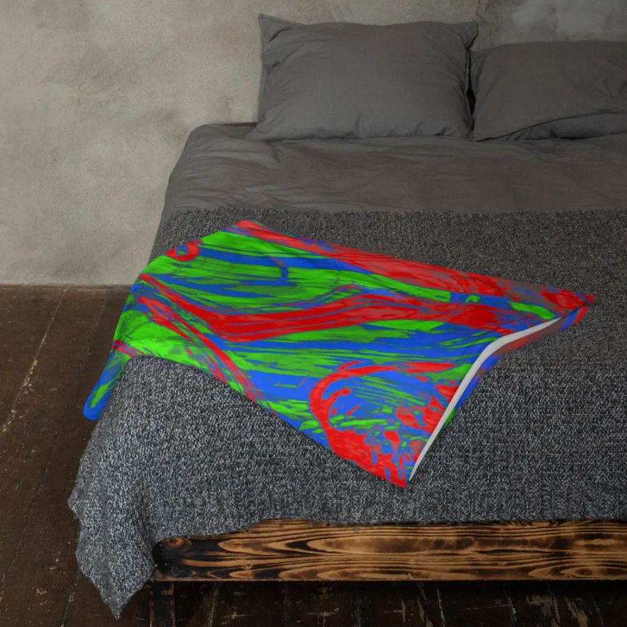 Techno Pattern Throw Blanket | Rave Pattern Throw Blanket product image (11)