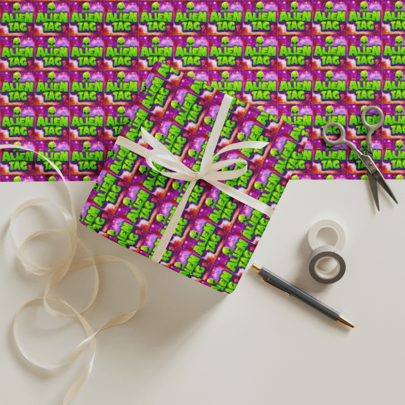 Alien Tag Wrapping Paper product image (2)