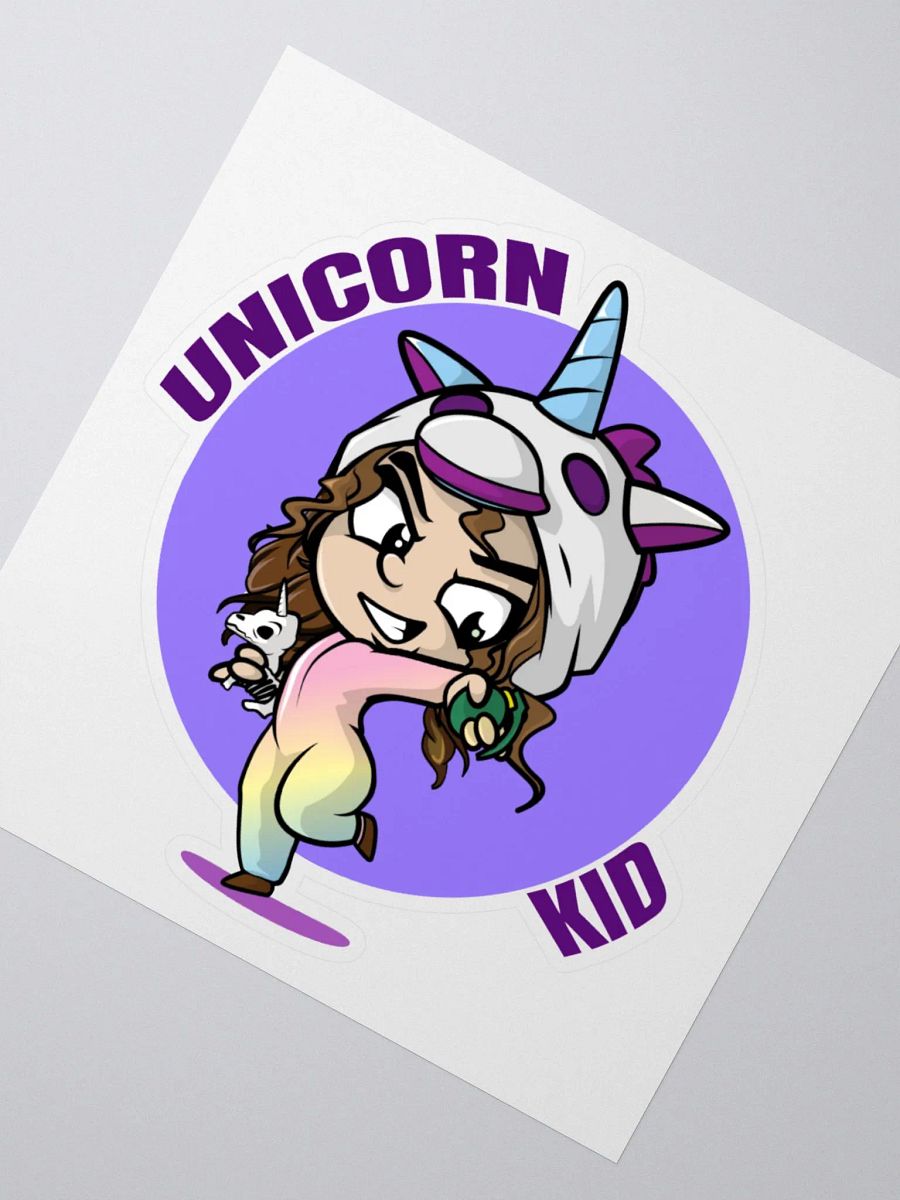 Unicorn Kid Kiss-Cut Sticker Purple product image (6)