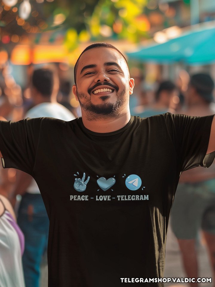 Camiseta Paz, Amor y Telegram product image (2)