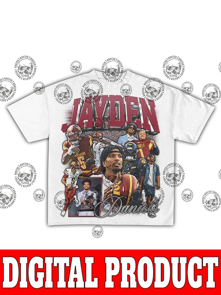 Jayden Daniels Heisman Trophy Winner Vintage NFL Bootleg Graphic product image (2)