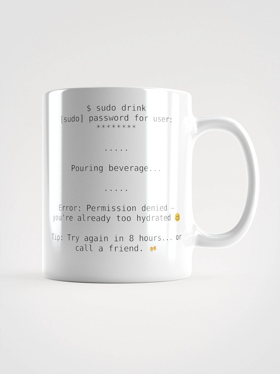 White Mug - sudo drink product image (1)
