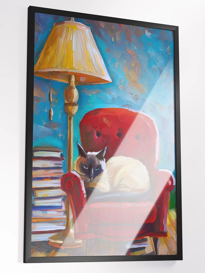 Cat on the Velvet Chair – AI-Generated Digital Art in Oil Painting Style product image (2)
