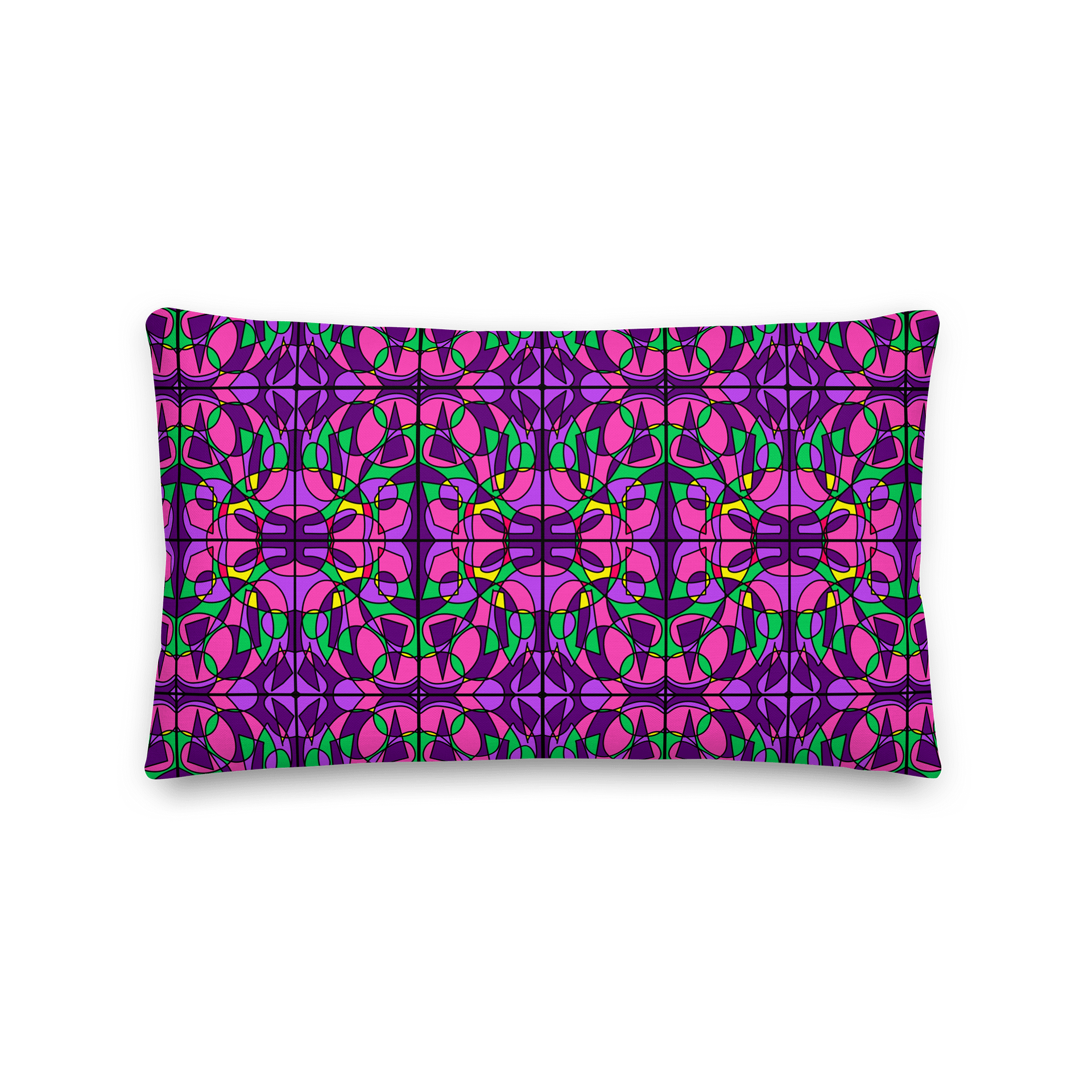 Pink Stained Glass – Premium Decorative Pillow product image (1)