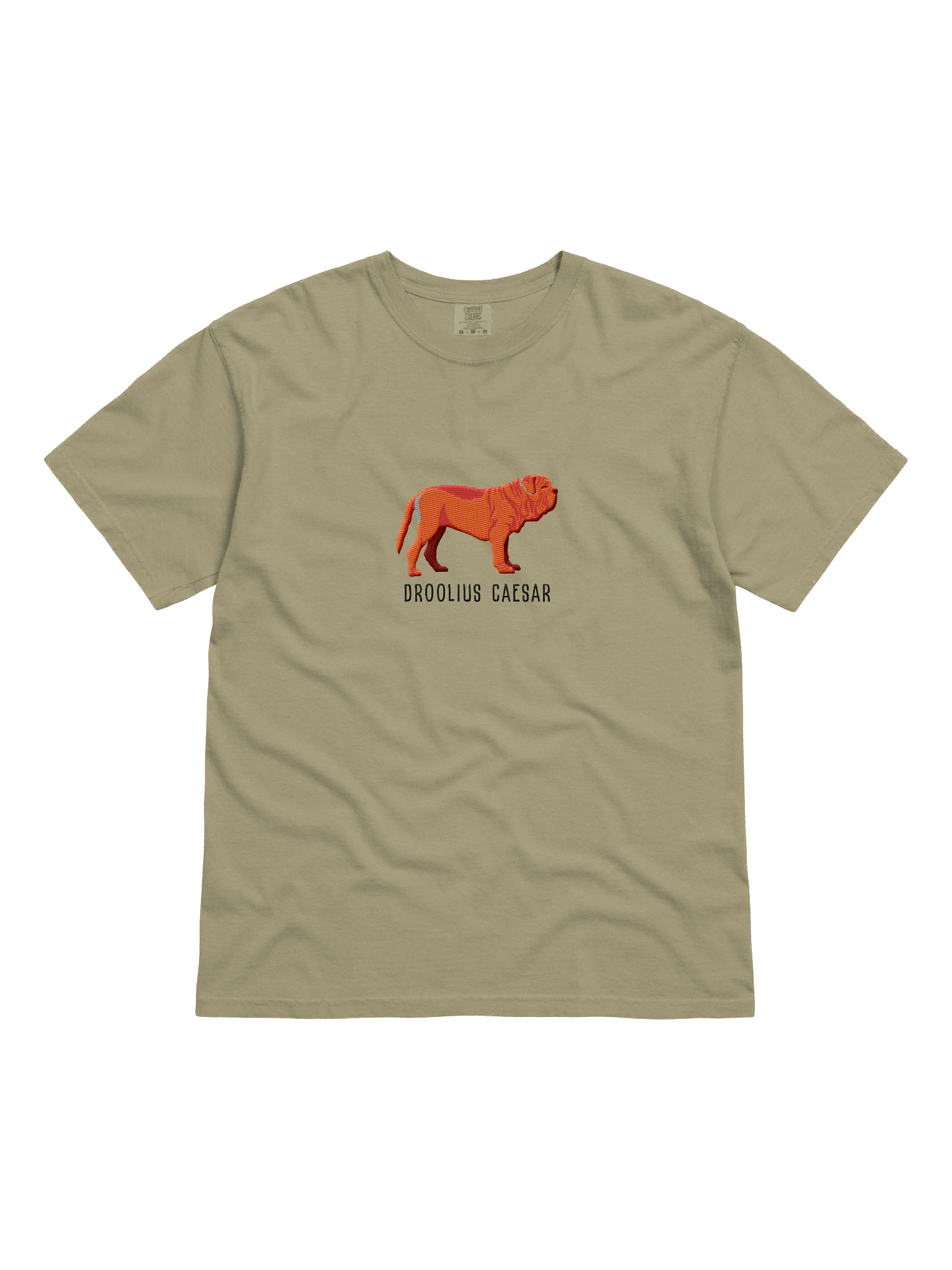 Droolius Caesar T-Shirt(Embroidered) of a Neapolitan Mastiff(Red) product image (1)