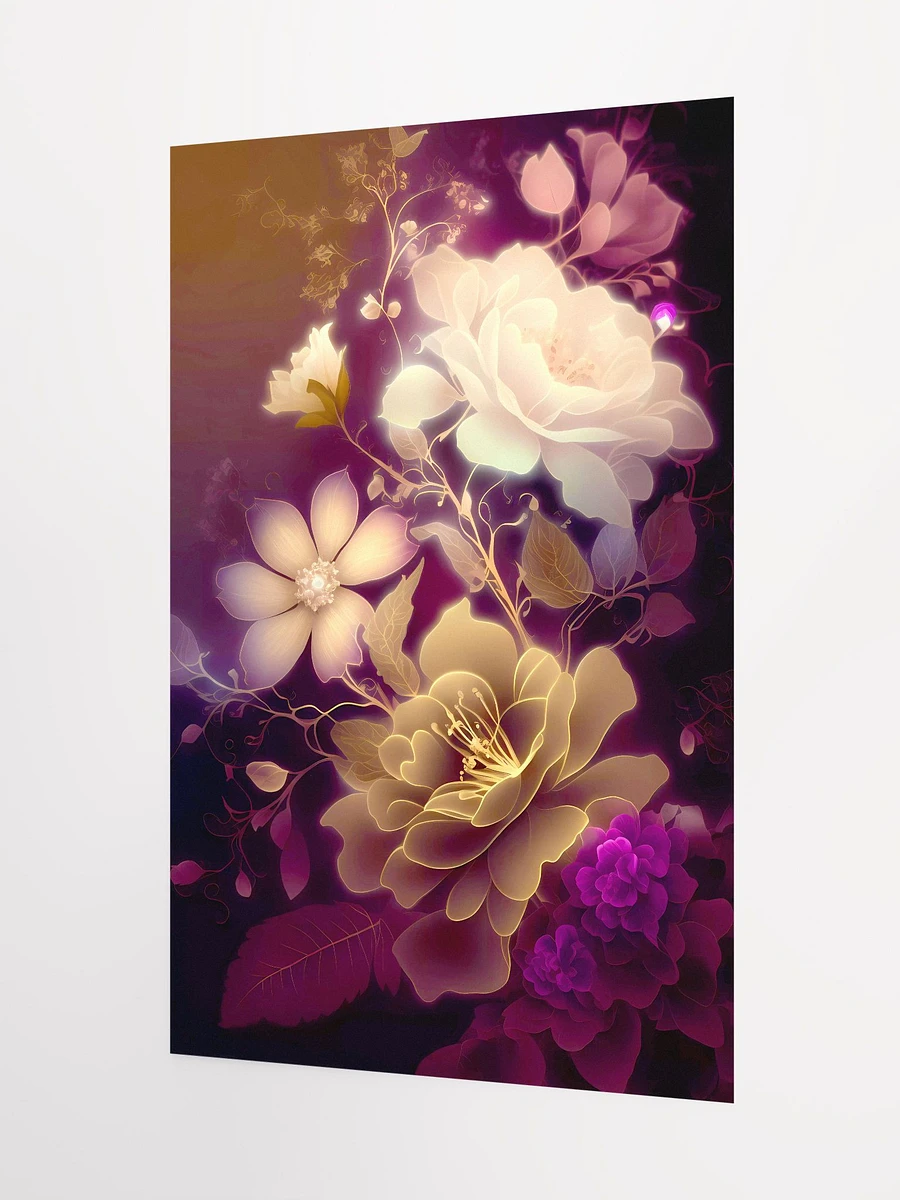 Enchanted Floral Radiance Poster: Magical Botanical Art for Mystical Interiors Matte Poster product image (5)