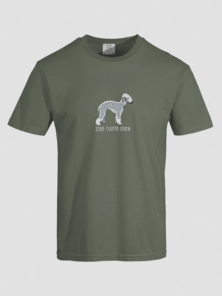 Zero Fluffs Given T-Shirt(Embroidered) of a Bedlington Terrier(Blue) product image (37)