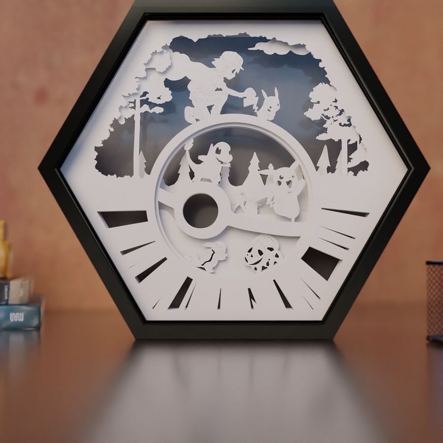 Pokemon Lightbox template 2 in 1 - PDF PNG SVG DXF + Video Tutorial product image (3)