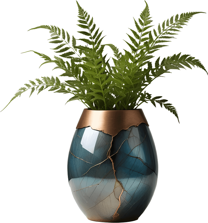 Stellar Luxe – Labradorite & Copper Glow Vase PNG product image (1)
