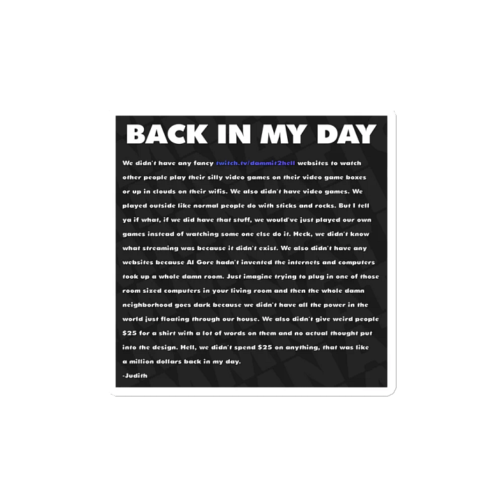 Back In My Day Magnet product image (2)