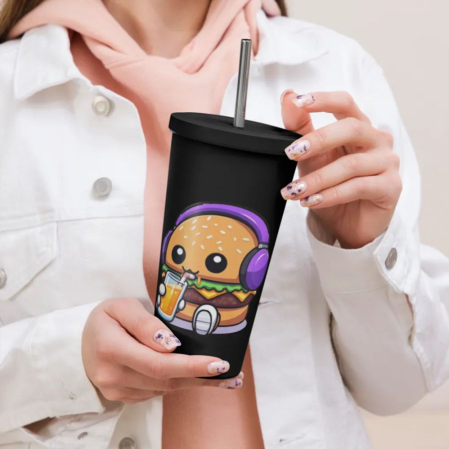 Charming Hamburger Sipping Insulated Tumbler product image (11)