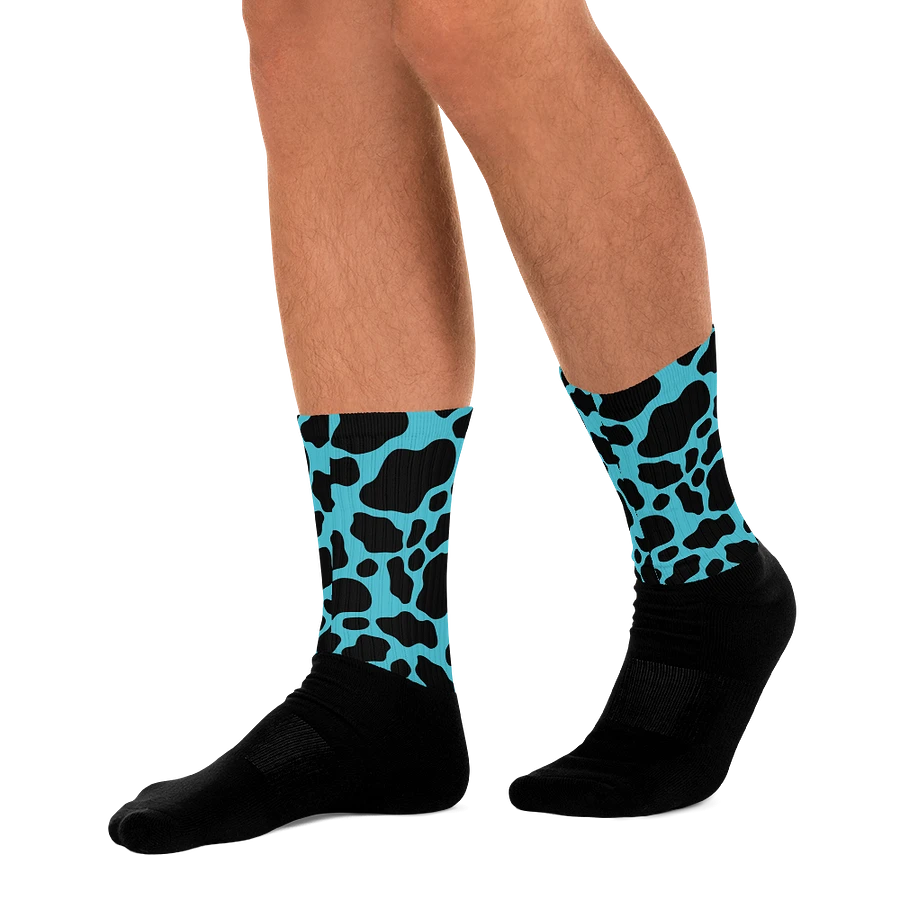 Cow Print Socks - Black & Blue product image (11)