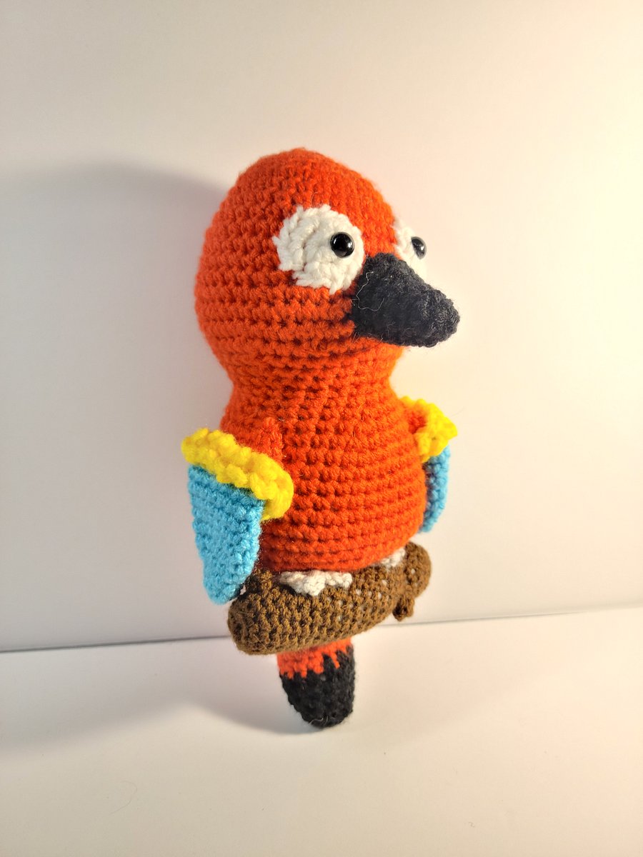 Handmade Amigurumi Parrot Stuffed Animal product image (3)
