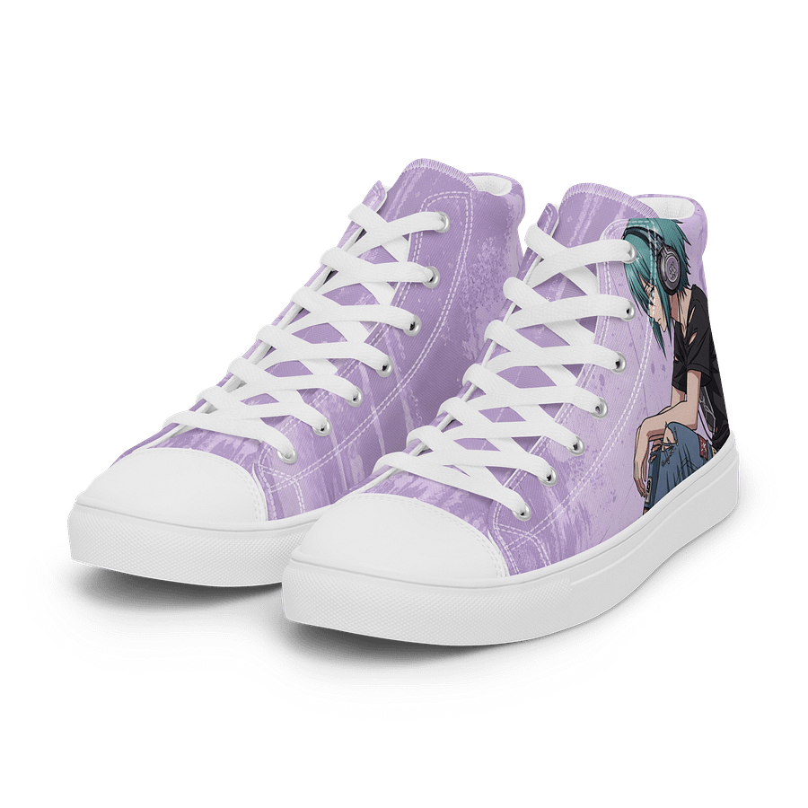 Anime Vibes Purple Canvas High Tops product image (6)