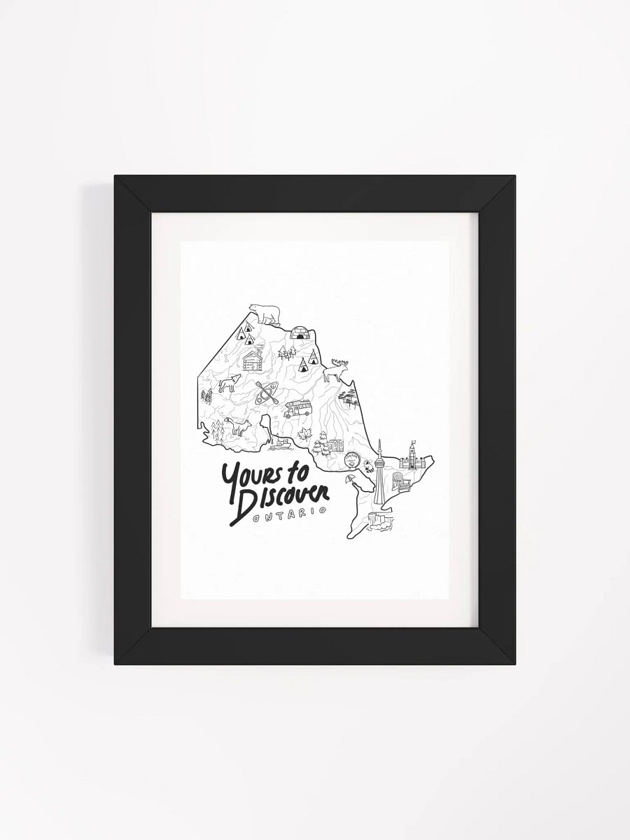Ontario Symbols Map - Framed Poster product image (11)