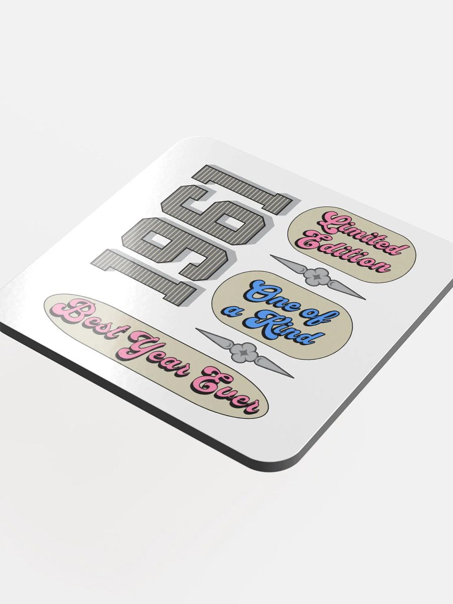 Best Year Ever 1961 Limited Edition Glossed Cork Coaster product image (4)