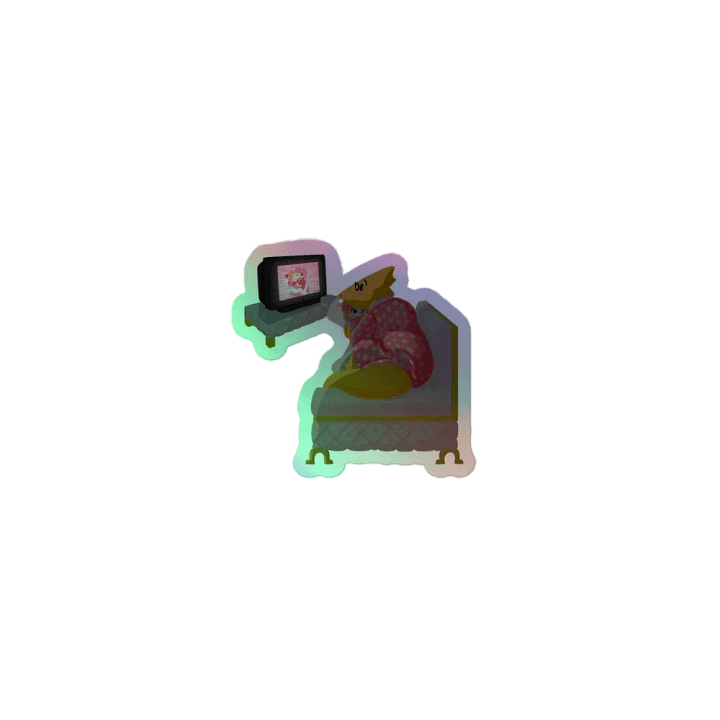 Relaxing Alphys - Holographic Sticker product image (1)