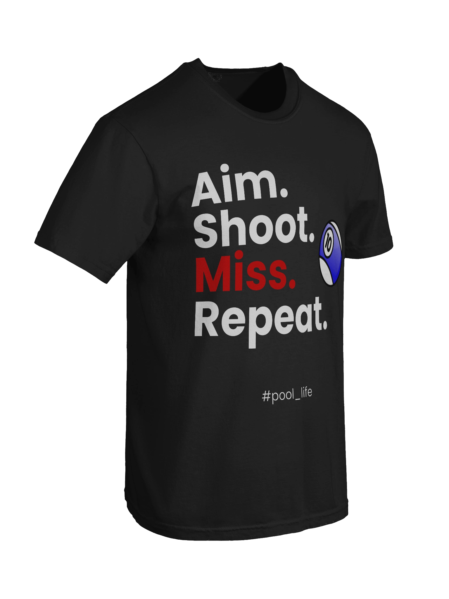 10-ball Pool Life T-shirt (Black) product image (4)