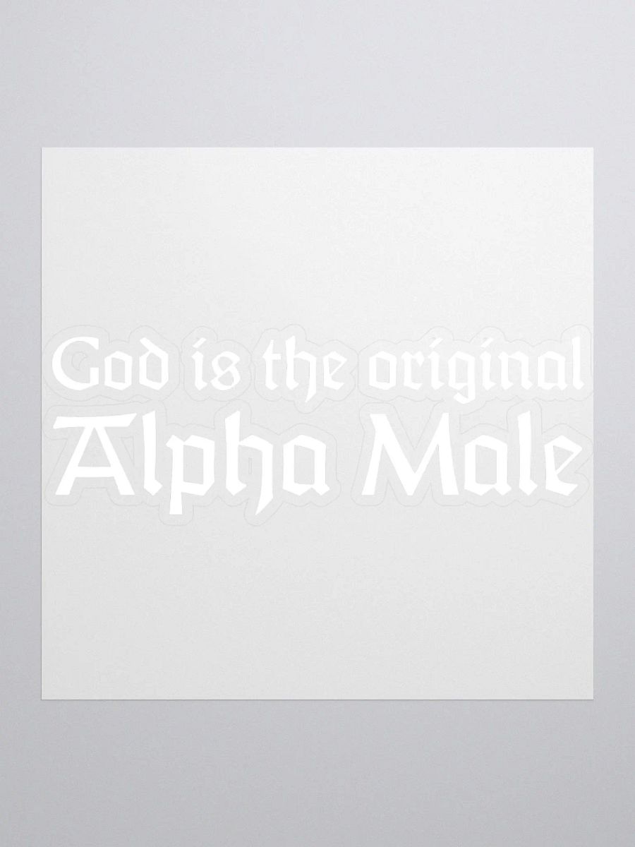 Alpha Male Sticker (White) product image (1)
