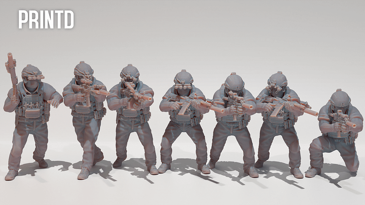 PMC High Risk Contractors - Modern Warfare Wargame Hobby Resin Scale Models product image (2)