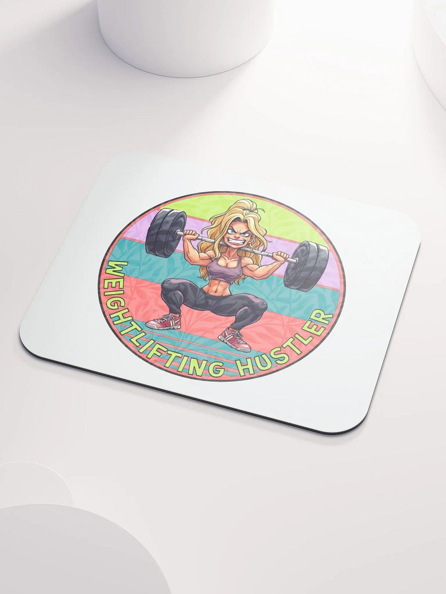 Weightlifting Hustler Female Strength Mouse Pad product image (4)